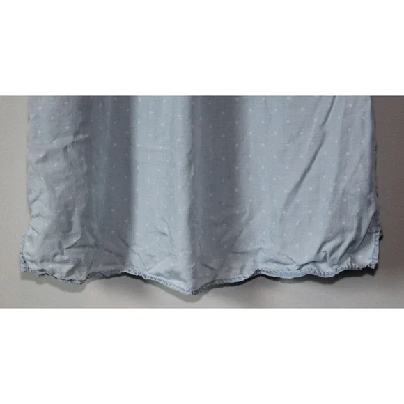 Cloth & Stone Dot Denim Chambray Tunic Top Faded Mini Shirt Dress Size Medium - Picture 12 of 16